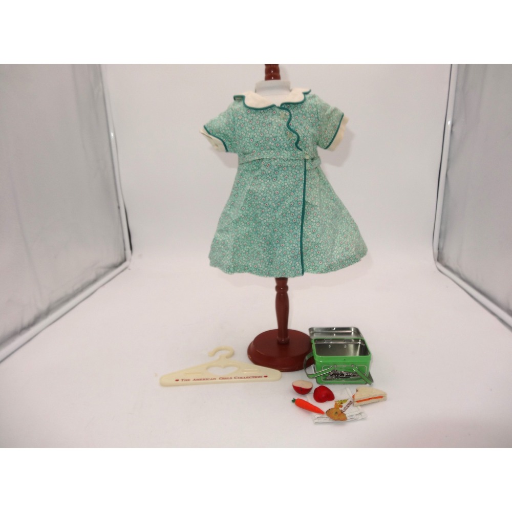 American Girl Kit Kittredge Floral Birthday Dress and School Lunch Box Pail Set